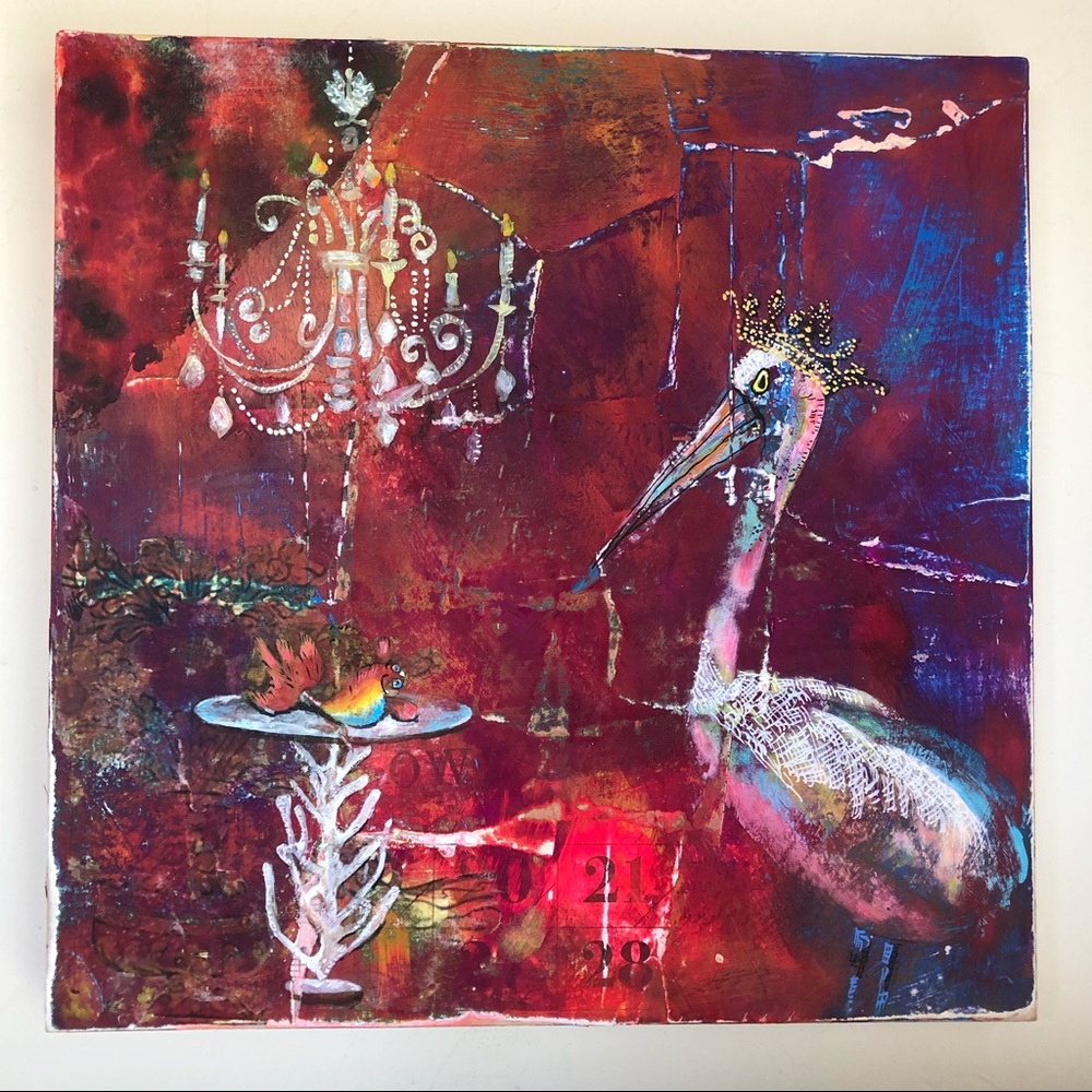 Pelican- Dinner for One- painting